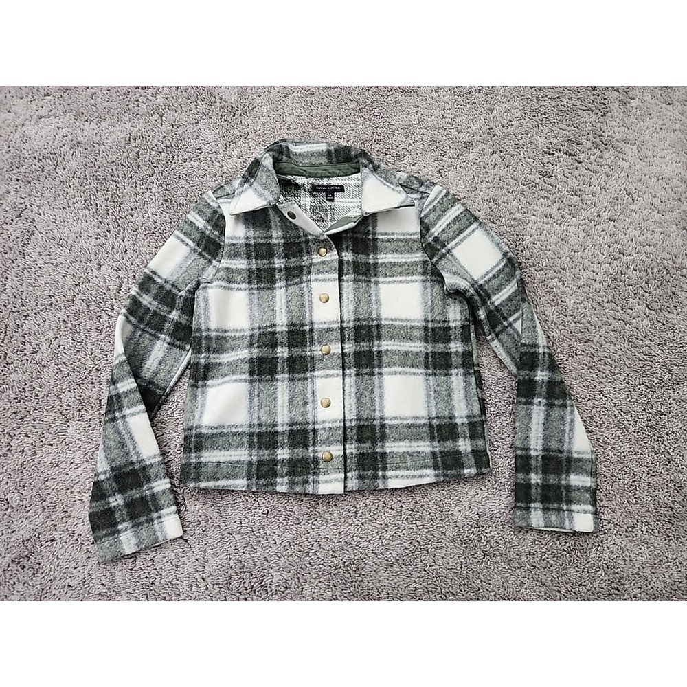 Banana Republic‎ Shacket Womens XS Cardigan Plaid Crop Classic Cabin Outdoor